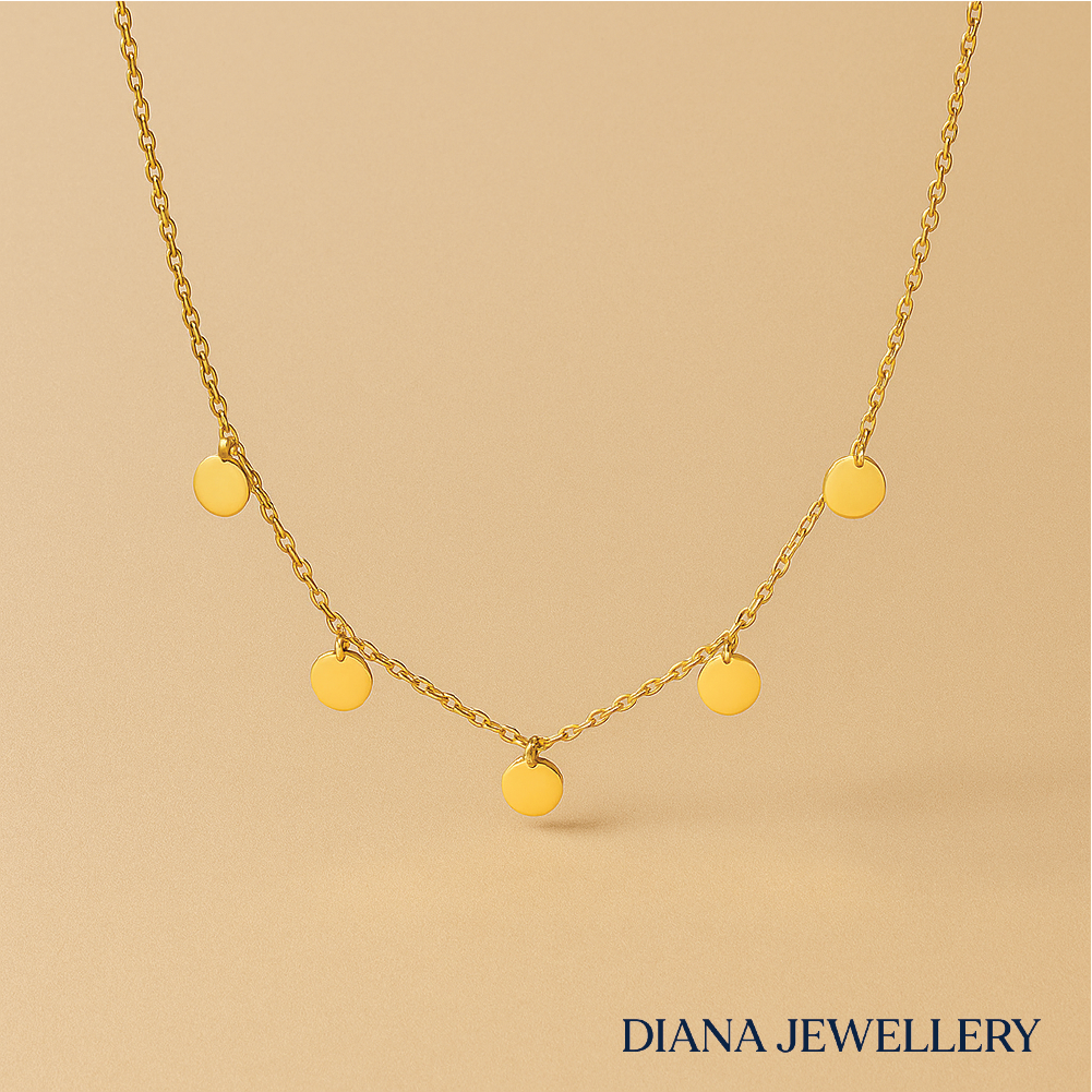 Buddha Medallion Necklace in 18k Gold