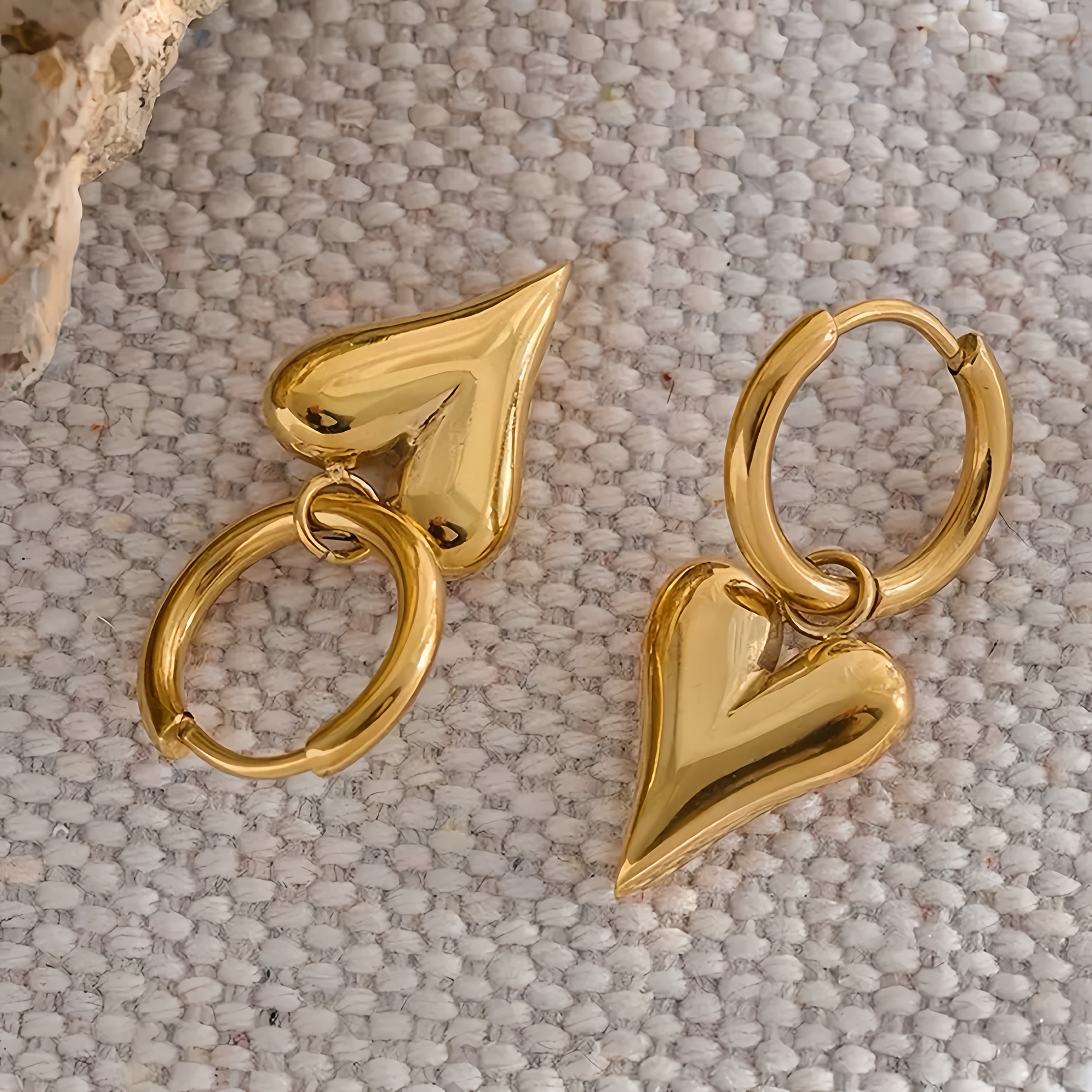 Golden Devotion Dainty Heart Earrings for Daily Grace