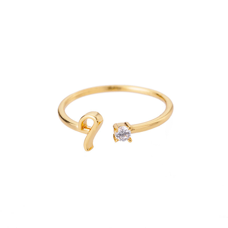 Adjustable A–Z Initial Letter Rings for Women