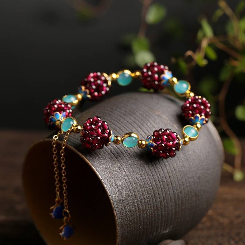 Natural Gemstone Berries Bracelet