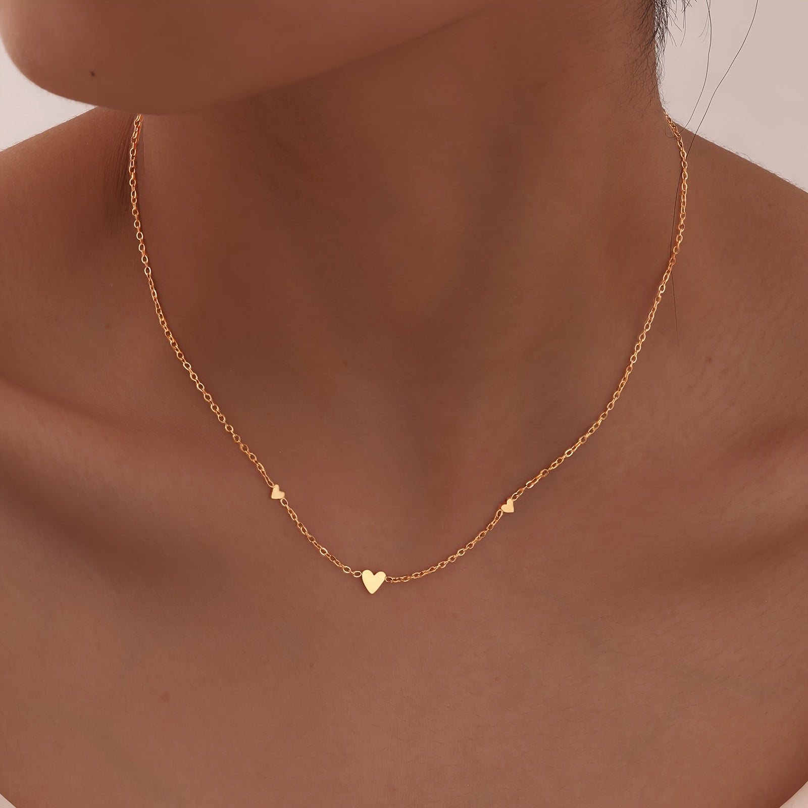 Soul Knot Boho Chic Heart Necklace in Golden Shine