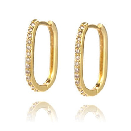 Sirius U-Shaped Gold Earrings