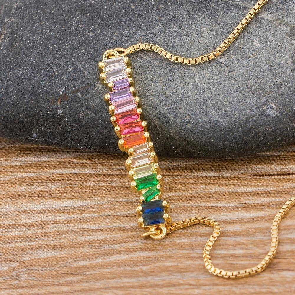 The Rainbow Emerald-Cut Necklace