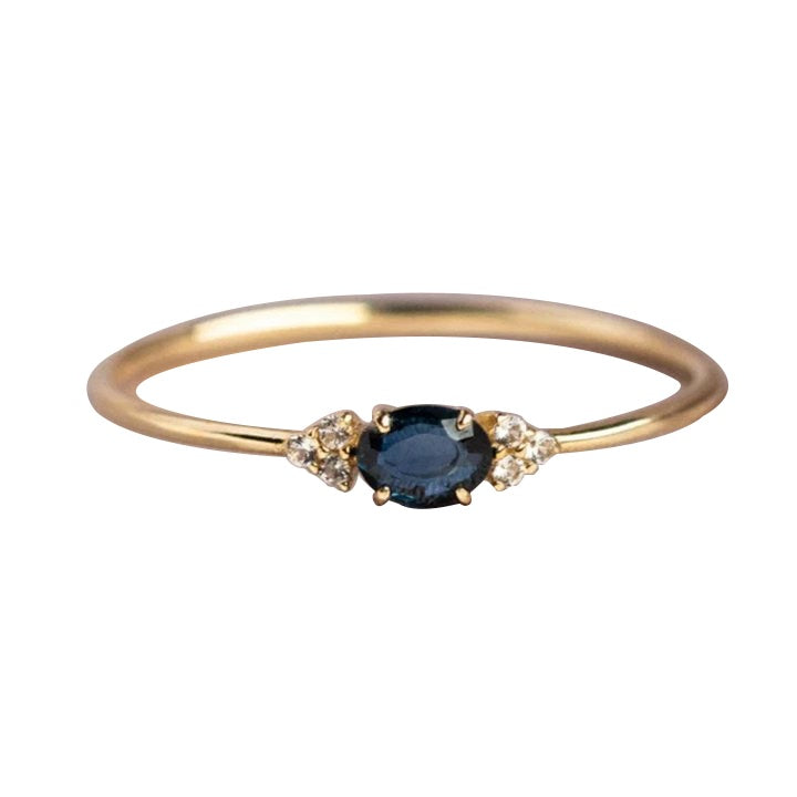 Elegant birthstone ring - Art Deco design