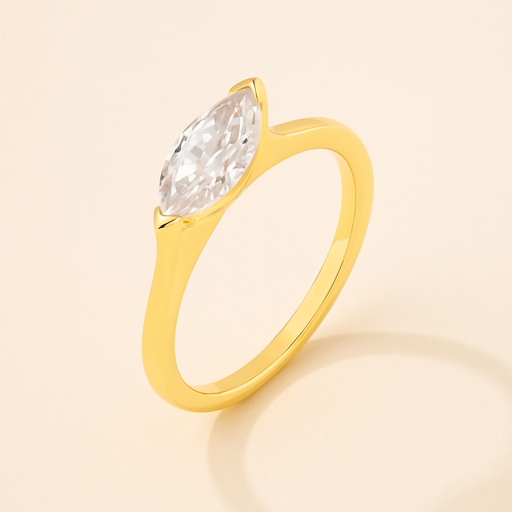 Hailey Thin Ring – Coastal Elegance in 18k Gold