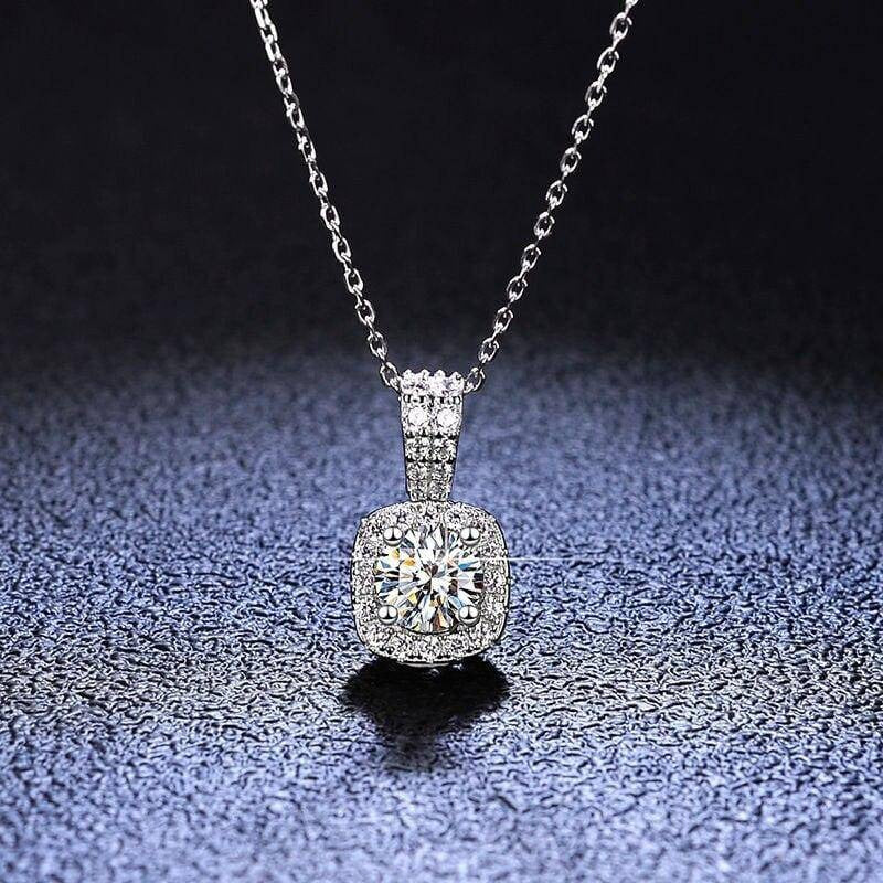 Olivia: Cushion-Cut Pendant Necklace