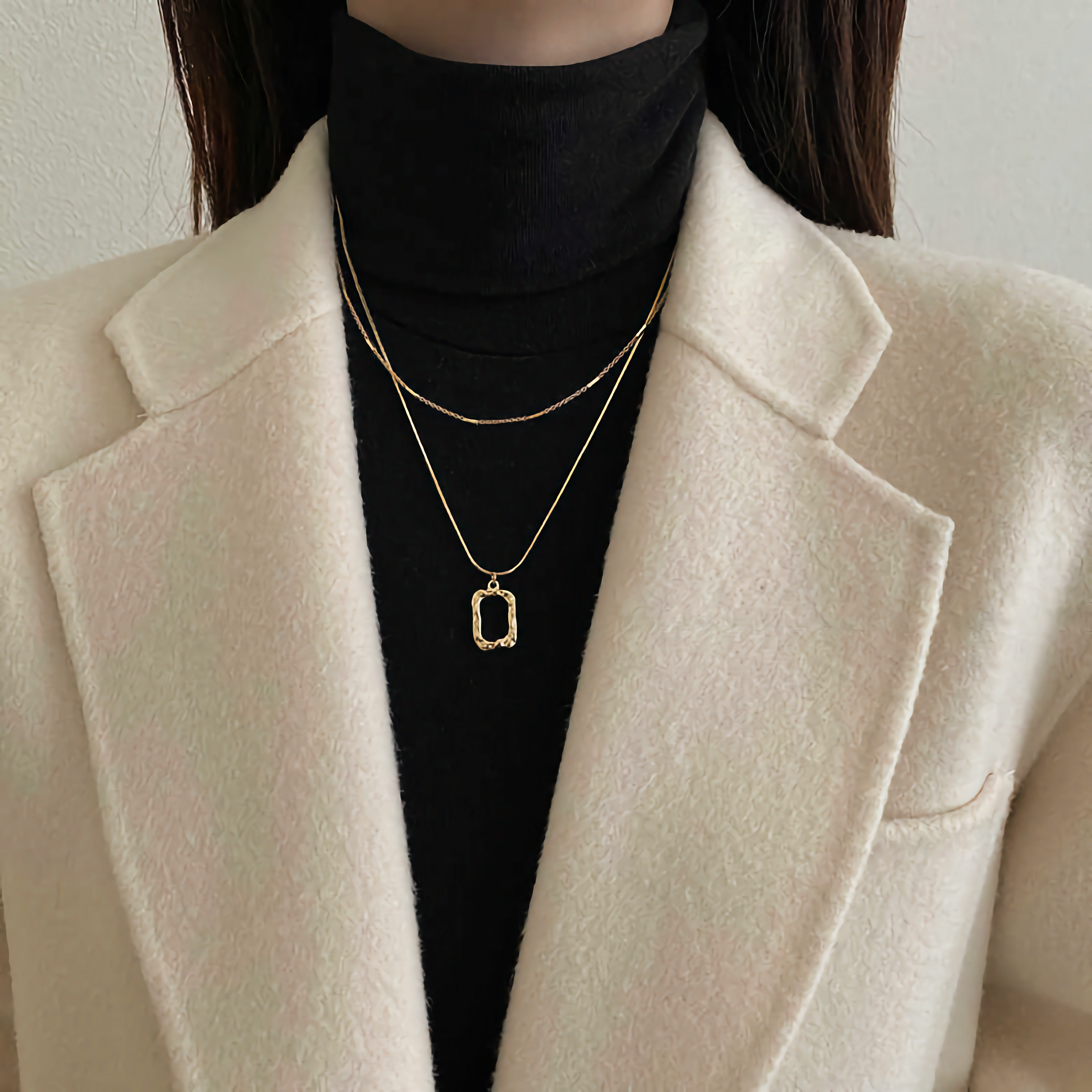 Abigail layered chain pendant