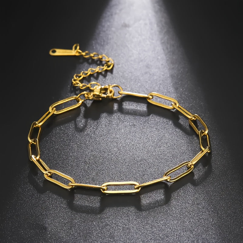 Heartline Gleam – Elegant Titanium Bracelet for Day & Date Nights