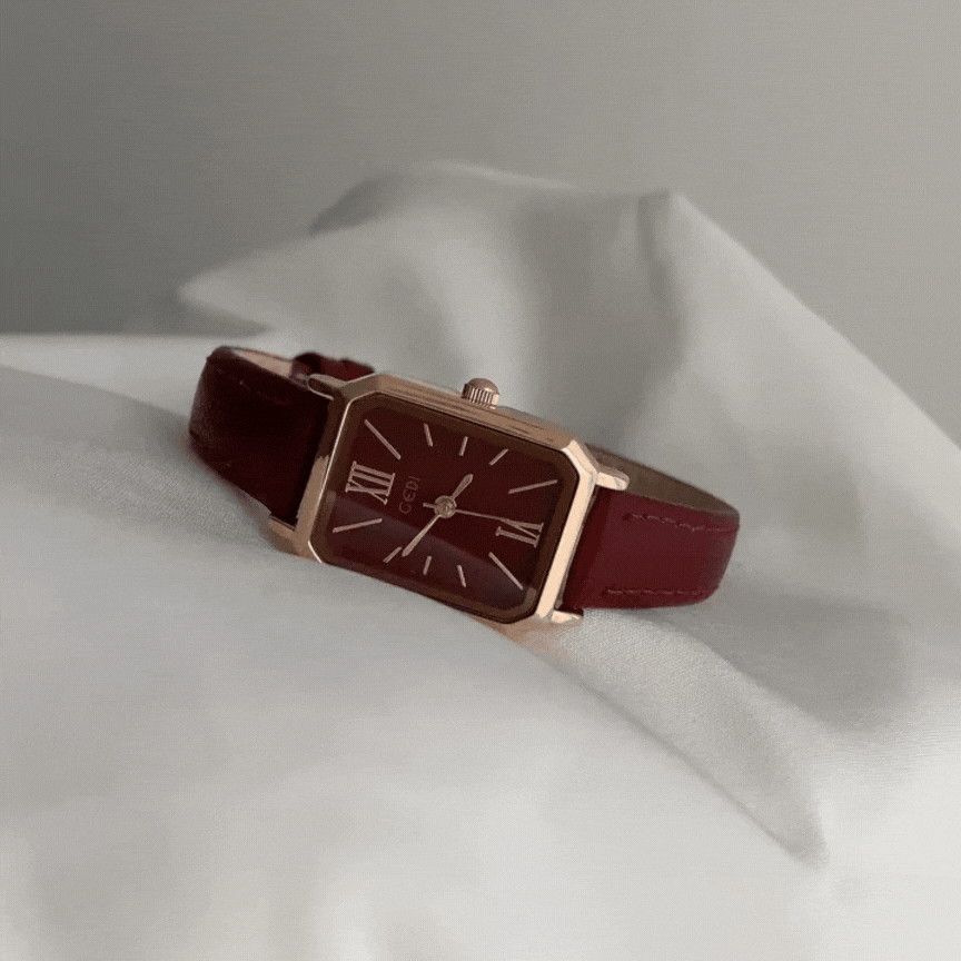 Ankara Red – Petite Square Dial Women’s Watch