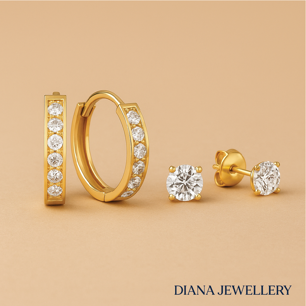 Dara Brilliant Earrings in 14k Gold