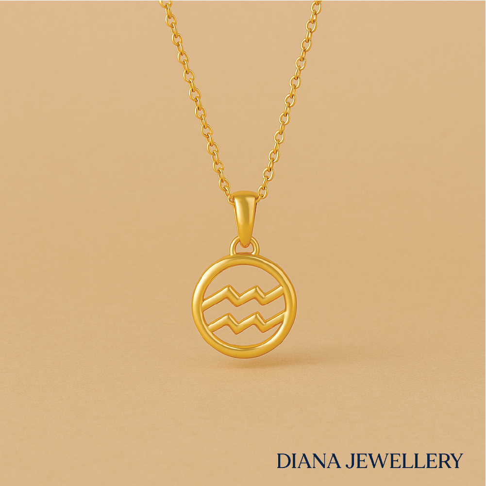 18k Gold Zodiac Pendant Necklace