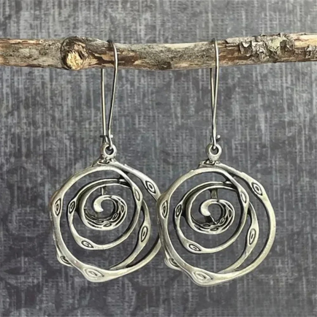 Twist & Shine Vintage Textured Silver Earrings