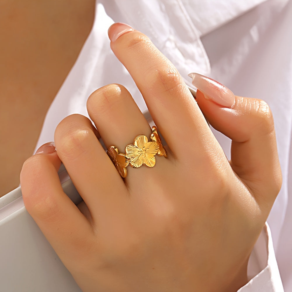 Radiant Bloom Bold & Delicate Floral Ring