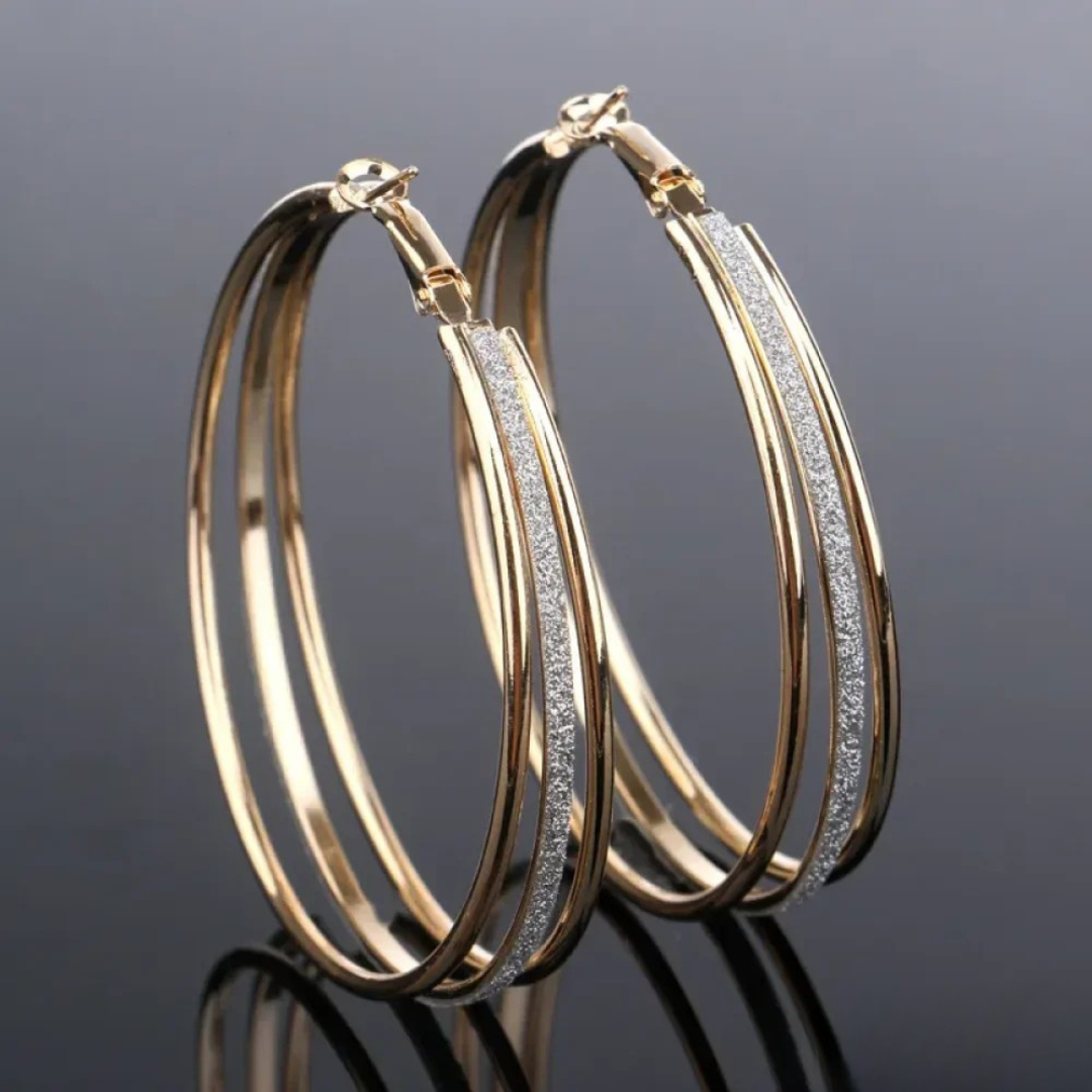 Gilded Glow Classic Vintage Hoop Earrings