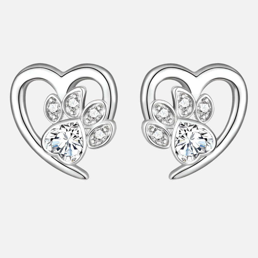 LIVIA - Heart and Paw Earrings