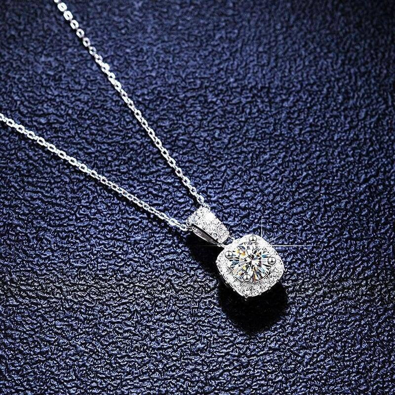 Olivia: Cushion-Cut Pendant Necklace