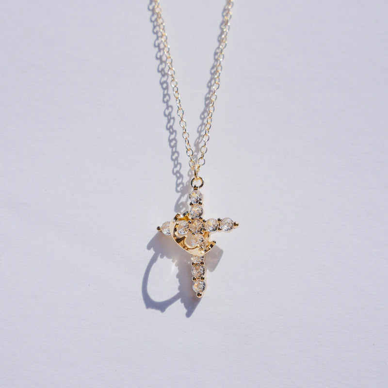 Crown Cross Faith Necklace