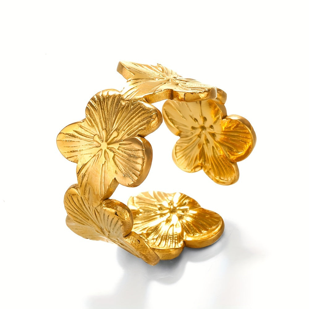 Radiant Bloom Bold & Delicate Floral Ring
