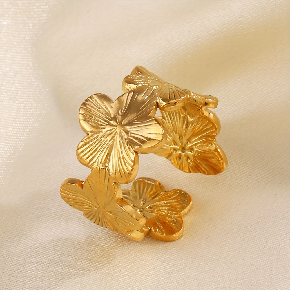 Radiant Bloom Bold & Delicate Floral Ring