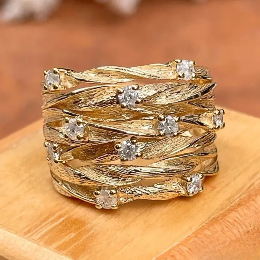 Gold Retro Ring