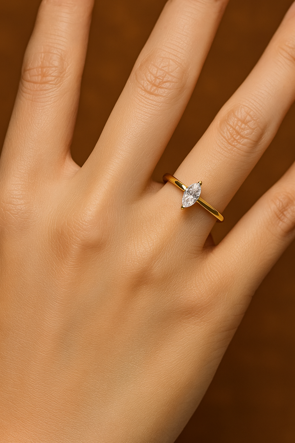 Hailey Thin Ring – Coastal Elegance in 18k Gold