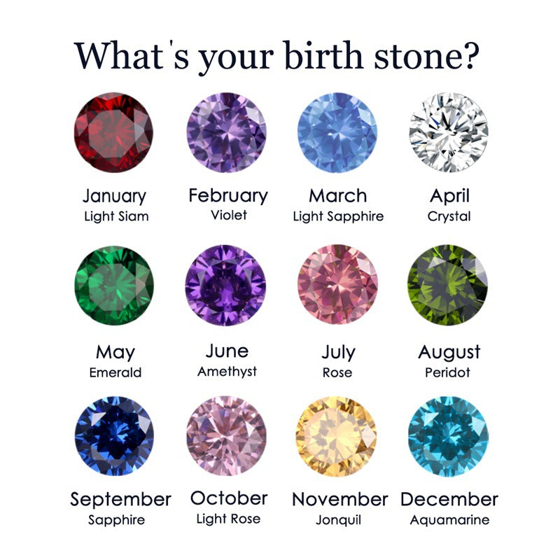 Lyra Spark: Timeless Birthstone Charm