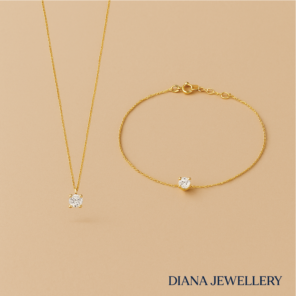 Cléa Moissanite Jewelry Set in 14k Gold