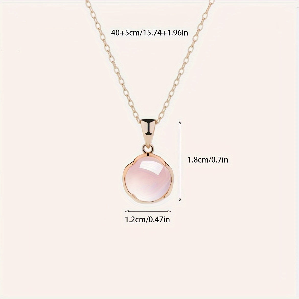 Cherry Blossom Pink Crystal Necklace – Clavicle Chain for Women
