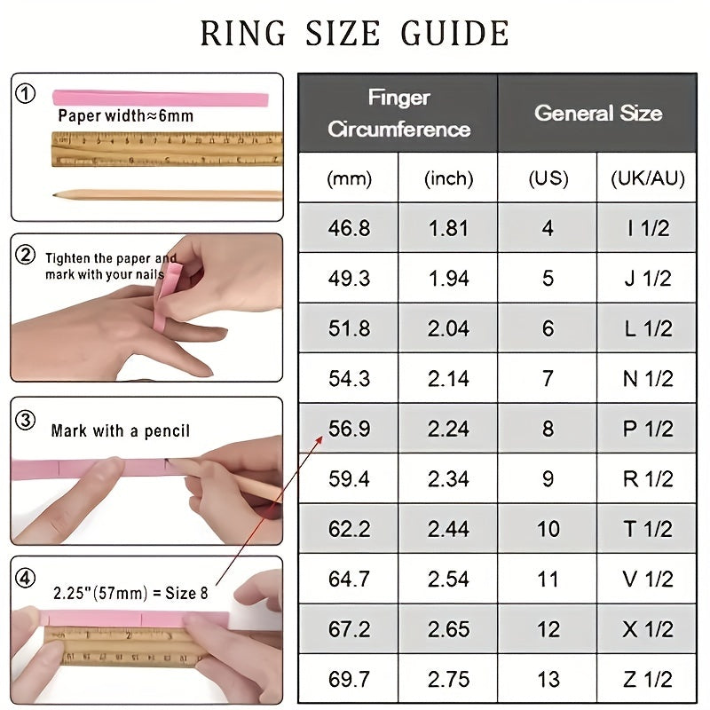 Adjustable A–Z Initial Letter Rings for Women