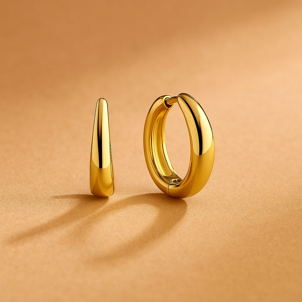 Rue Statement Earrings | Modern Form in 18k Gold
