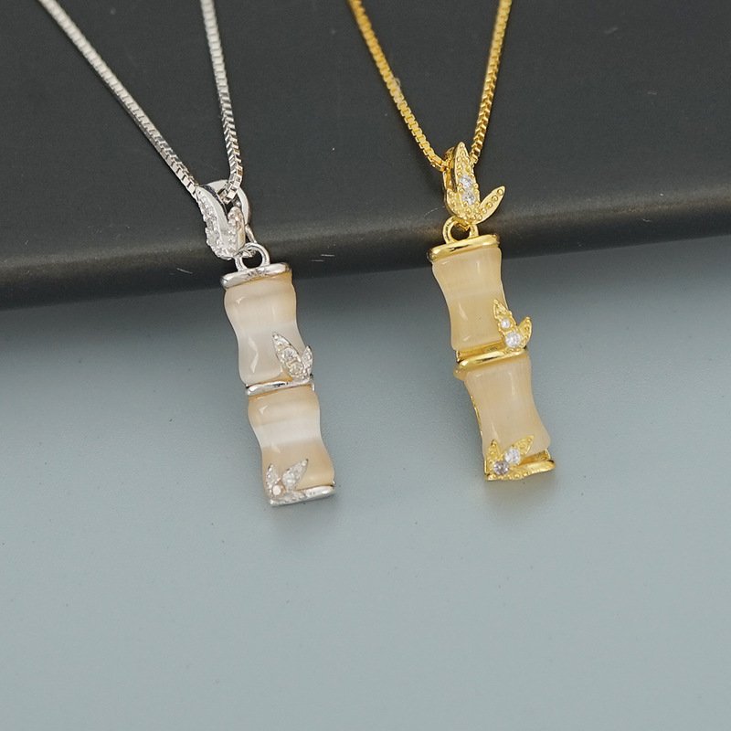 Luxury Bamboo Necklace Pendant