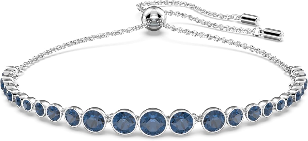 Tennis bracelet with round-cut sapphires | White gold
