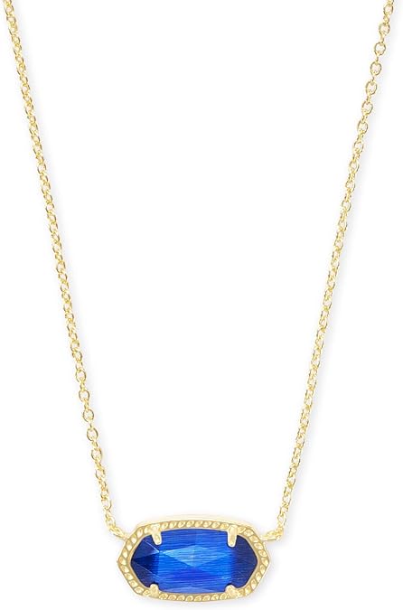 Classic oval sapphire necklace | Gold