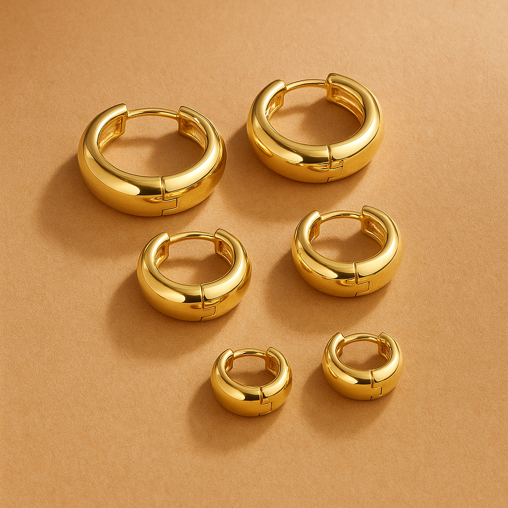 Rue Statement Earrings | Modern Form in 18k Gold
