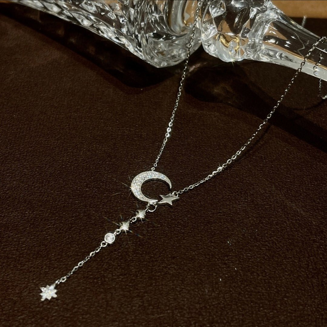 Lunar Brilliance: Celestial Necklace