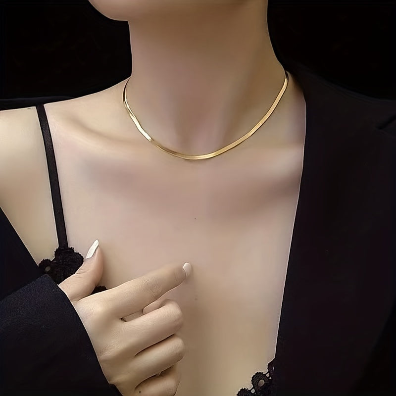 Nooxian Golden Whisper Elegant Minimalist 18K Necklace