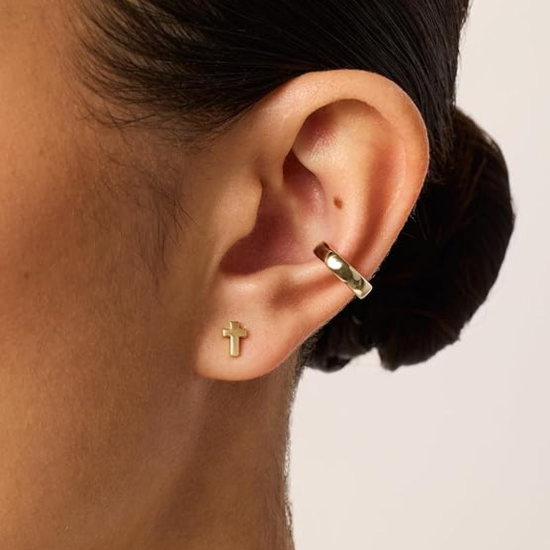 Slat Cross Earrings – Crafted for Sophisticated Style