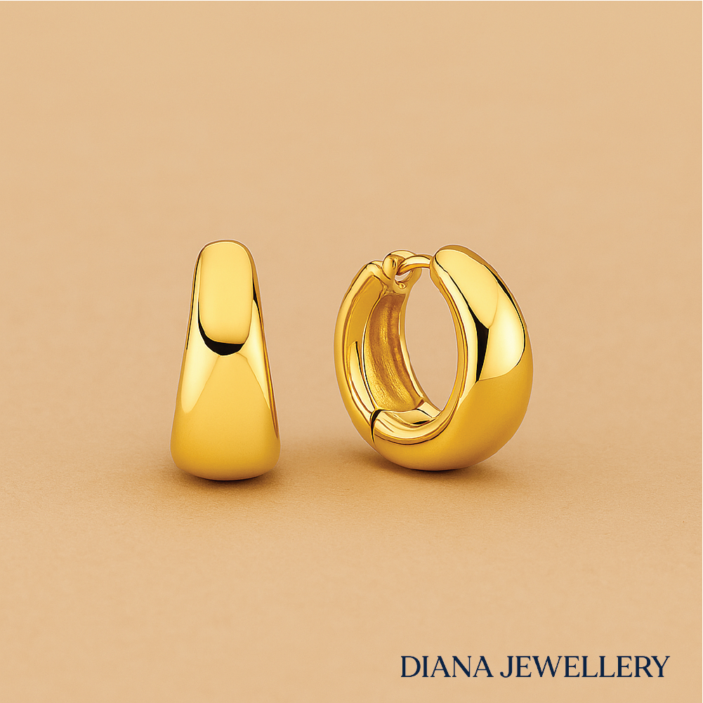 Rue Statement Hoops in 18k Gold