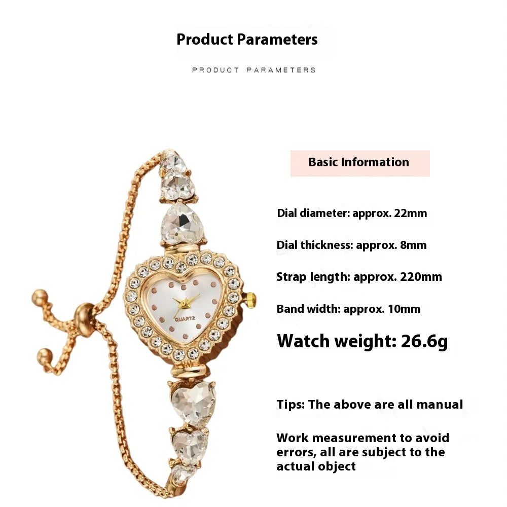 Green Bracelet Watch – Rose Gold with Zirconia Accents