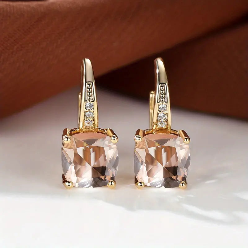Gold Mystic Sapphire Earrings