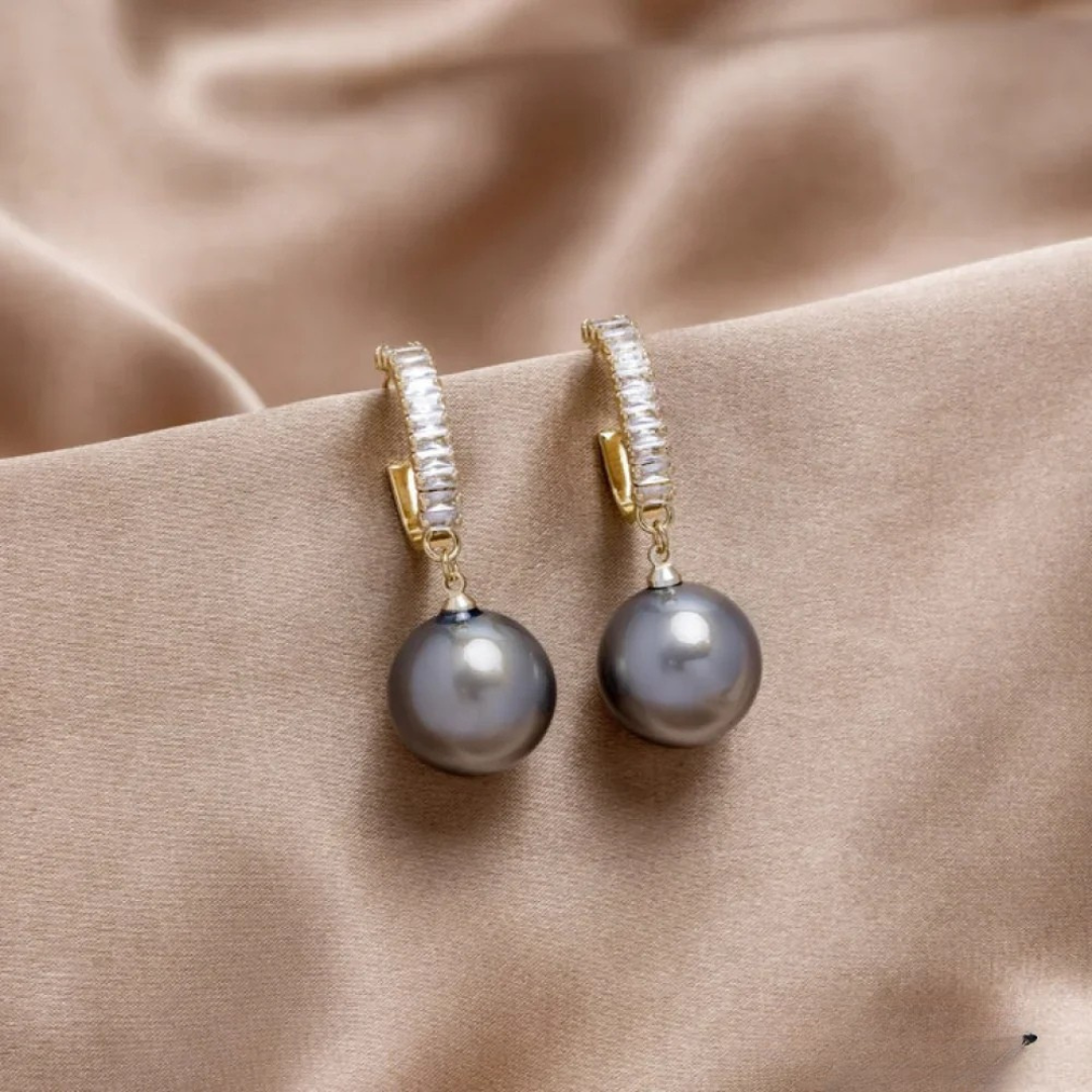 Timeless Bloom Pearl & Zirconia Elegance Earrings