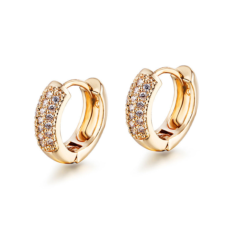 Clementine Embrace: Gold Huggie Hoops
