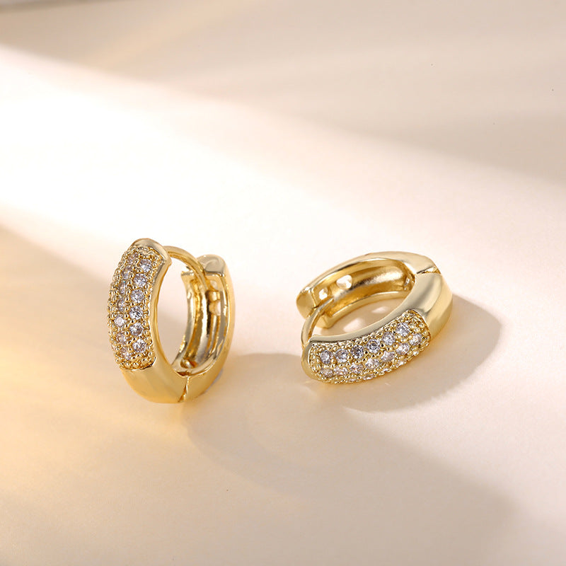 Clementine Embrace: Gold Huggie Hoops