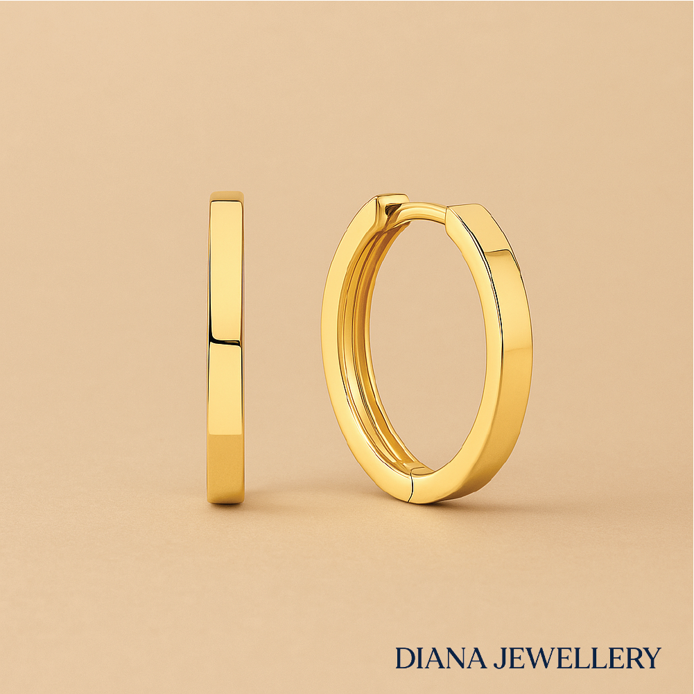 Gia Statement Hoops in 18k Gold
