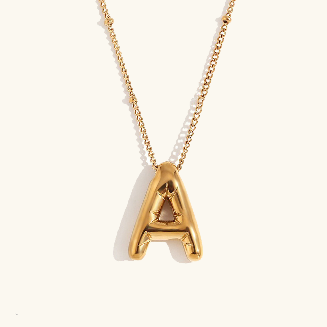 Personalized Bubble Initial Necklace
