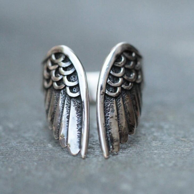 925 Sterling Silver Angel Ring – Adjustable and Timelessly Elegant