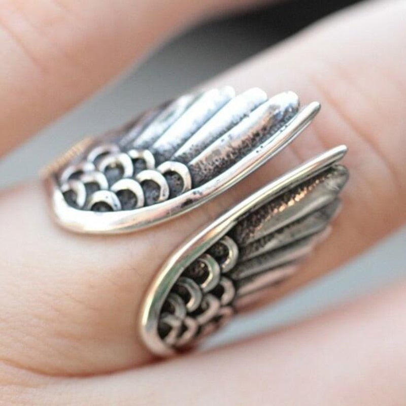 925 Sterling Silver Angel Ring – Adjustable and Timelessly Elegant