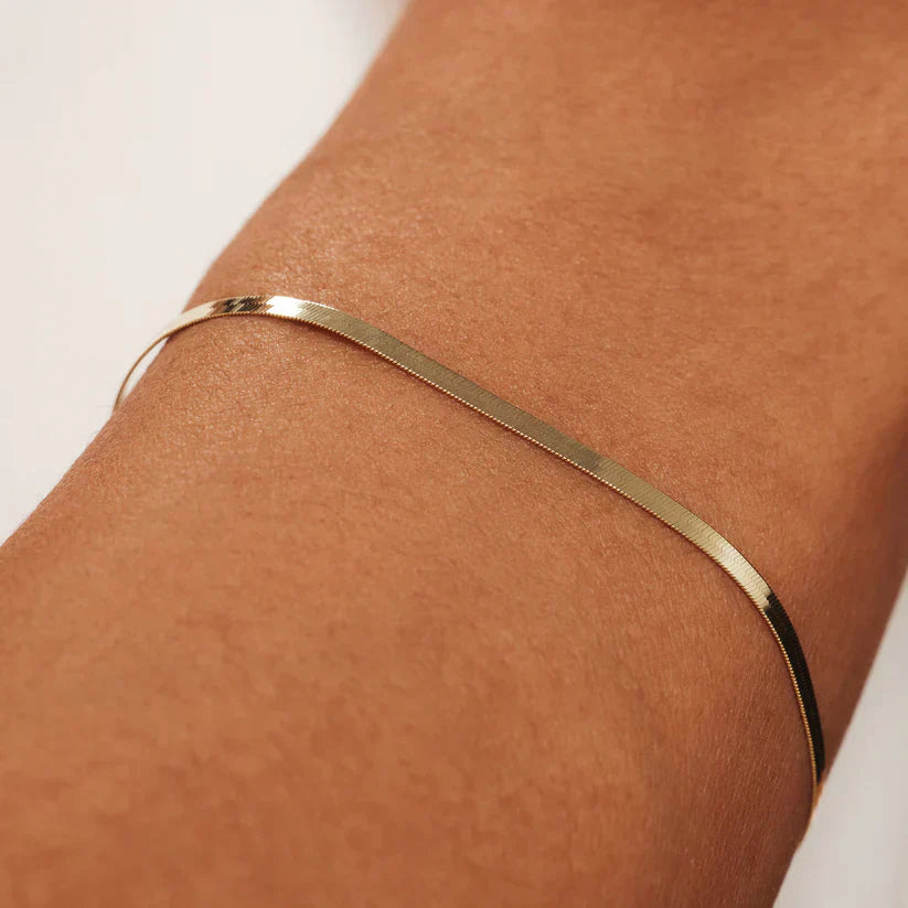Soleil Serpent 14k Gold Bracelet