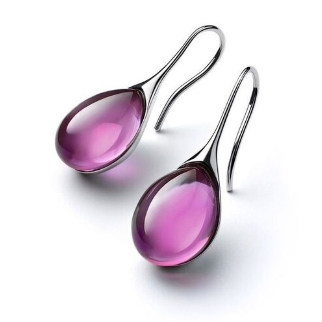 Gold & silver gemstone earrings