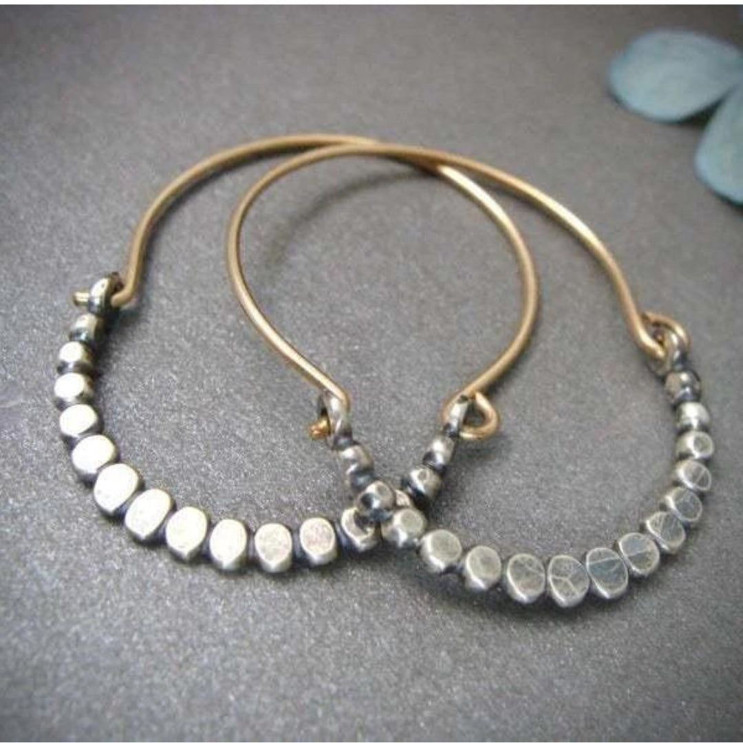 Boho-Inspired Silver Earrings with Cubic Accents